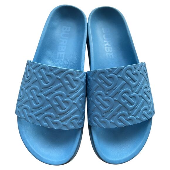 Burberry Melroy TB Monogram-Embossed Slides, EU39/US6 - Picture 4 of 15